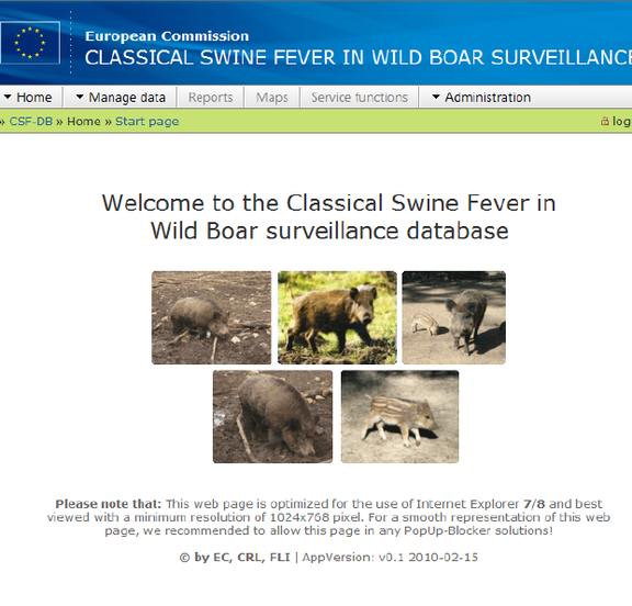 Grafik: Classical Swine Fever Datenbank